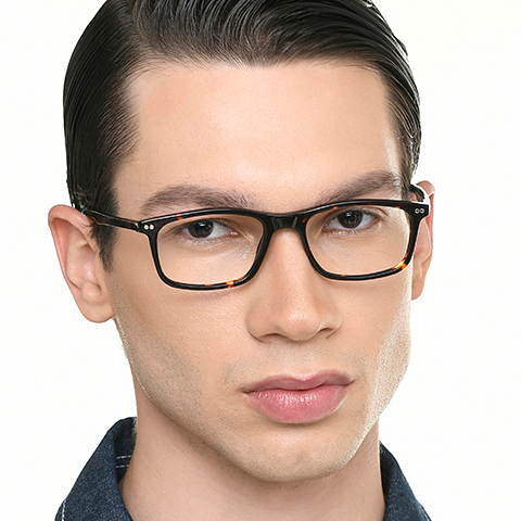 Vincent Chase Light Brown Full Rim Rectangle left side