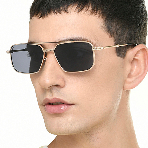Vincent Chase Online Gold Full Rim Rectangle left side
