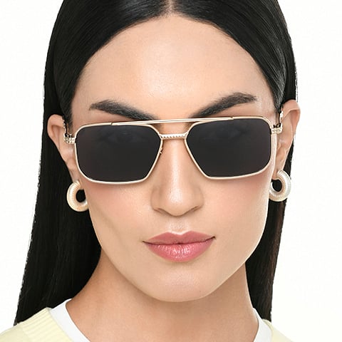 Vincent Chase Online Gold Full Rim Rectangle left side