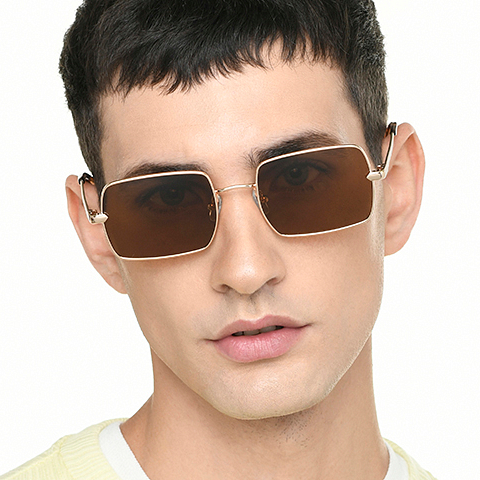 Vincent Chase Polarized Gold Full Rim Rectangle left side