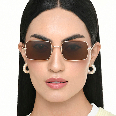 Vincent Chase Polarized Gold Full Rim Rectangle left side