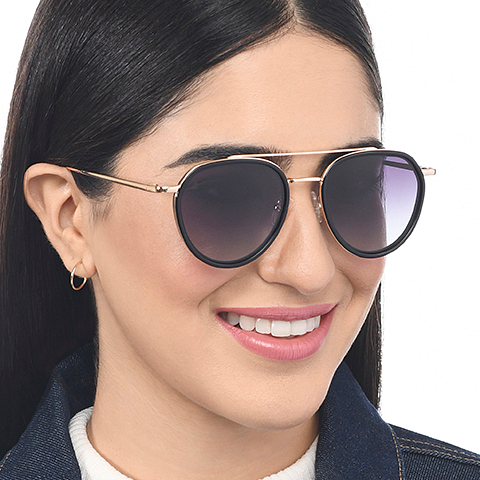 Vincent Chase Online Black Full Rim Aviator left side
