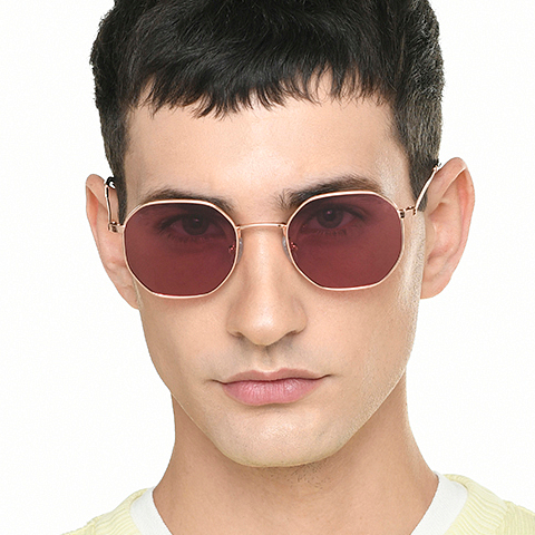 Vincent Chase Online Gold Full Rim Geometric left side