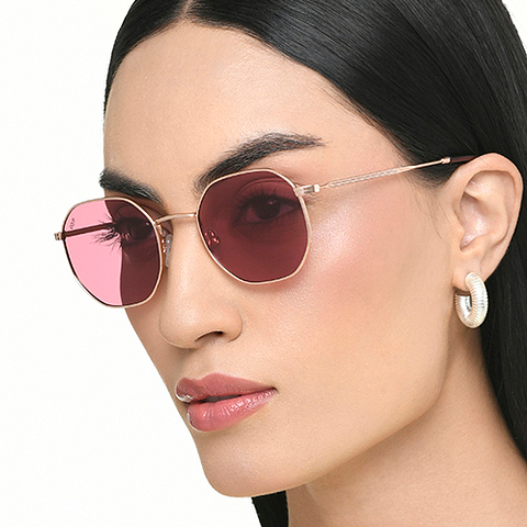 Vincent Chase Online Gold Full Rim Geometric left side