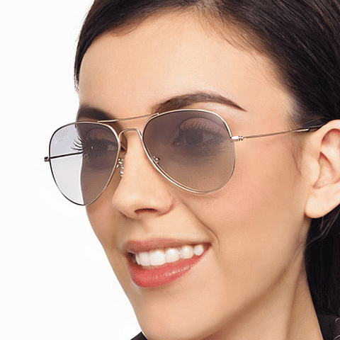 Vincent Chase Gold Full Rim Aviator left side
