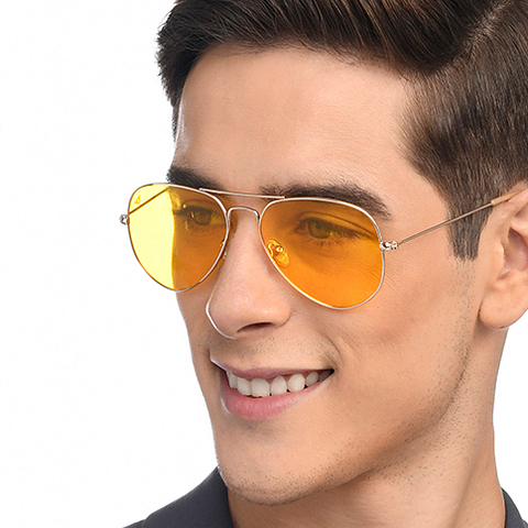 Vincent Chase Online Gold Full Rim Aviator left side