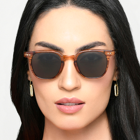 Vincent Chase Light Brown Full Rim Round right side