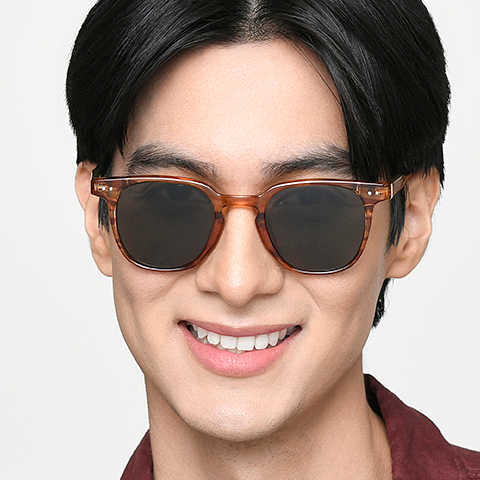 Vincent Chase Light Brown Full Rim Round left side