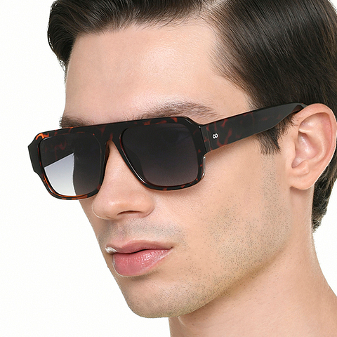 Buy Grey Gradient Brown Tortoise Full Rim Square Vincent Chase