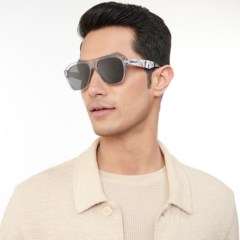 Vincent Chase Online Gray Transparent Full Rim Square right side Vincent Chase Online Gray Transparent Full Rim Square right side