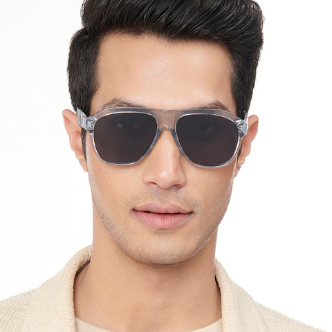 Vincent Chase Online Gray Transparent Full Rim Square left side Vincent Chase Online Gray Transparent Full Rim Square left side