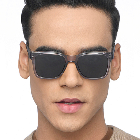 Vincent Chase Polarized Gray Transparent Full Rim Square right side