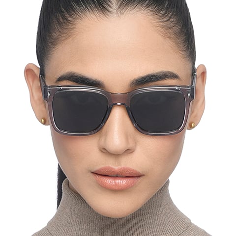 Vincent Chase Polarized Gray Transparent Full Rim Square left side