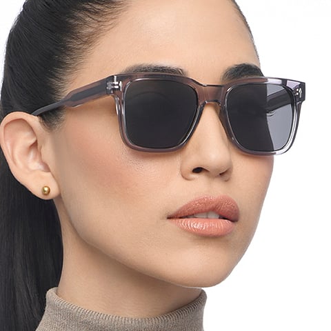 Vincent Chase Polarized Gray Transparent Full Rim Square right side