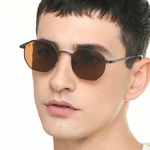 Vincent Chase Polarized Mid Gunmetal Full Rim Round left side