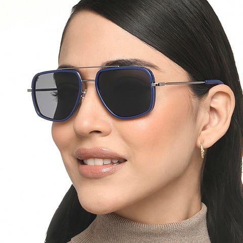Vincent Chase Online Mid Gunmetal Full Rim Rectangle left side
