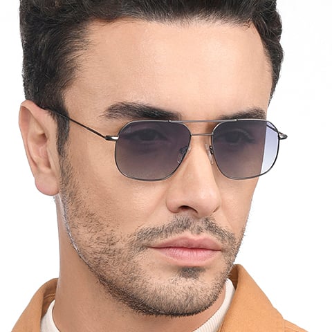 Vincent Chase Polarized Mid Gunmetal Full Rim Rectangle left side