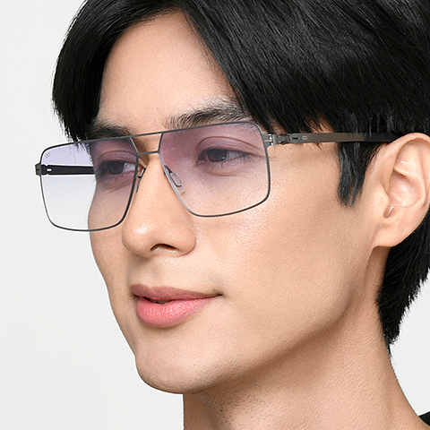 Vincent Chase Online Mid Gunmetal Full Rim Rectangle left side