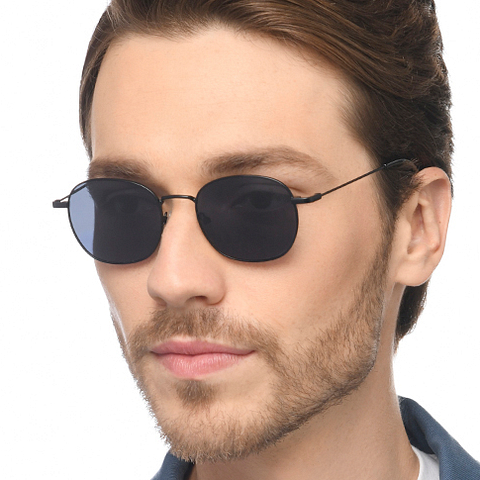 Vincent Chase Polarized Black Full Rim Round left side