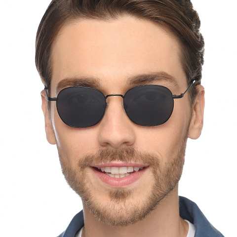 Vincent Chase Polarized Black Full Rim Round right side