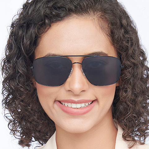 Buy Matte Black Grey Solid Full Rim Rectangle Square Vincent