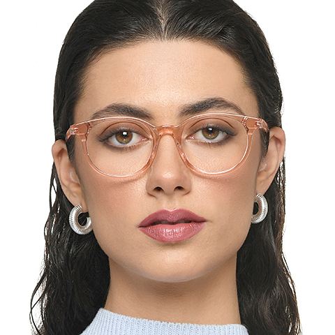 Vincent Chase Online Pink Transparent Full Rim Round left side