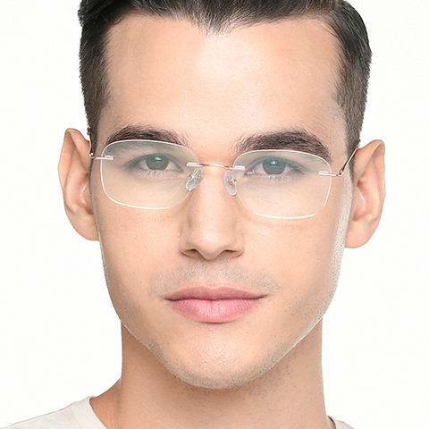 Vincent Chase Online Rose Gold Rimless Rectangle right side
