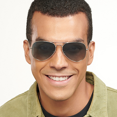 Vincent Chase Online Silver Full Rim Aviator left side