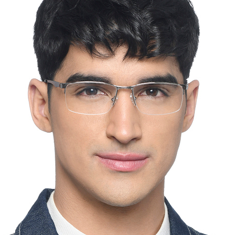 Vincent Chase Silver Half Rim Rectangle right side