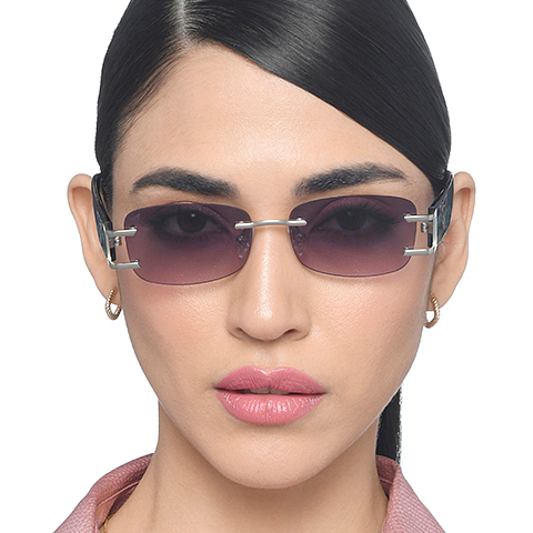 Vincent Chase Online Silver Rimless Rectangle left side Vincent Chase Online Silver Rimless Rectangle left side
