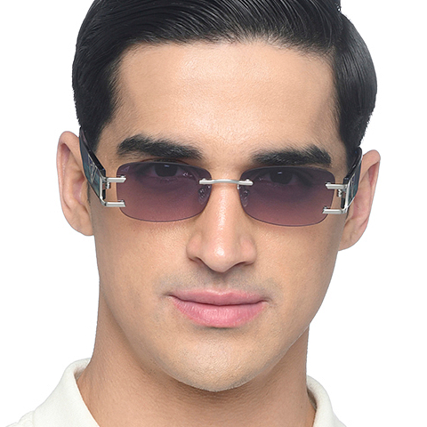 Vincent Chase Online Silver Rimless Rectangle right side Vincent Chase Online Silver Rimless Rectangle right side
