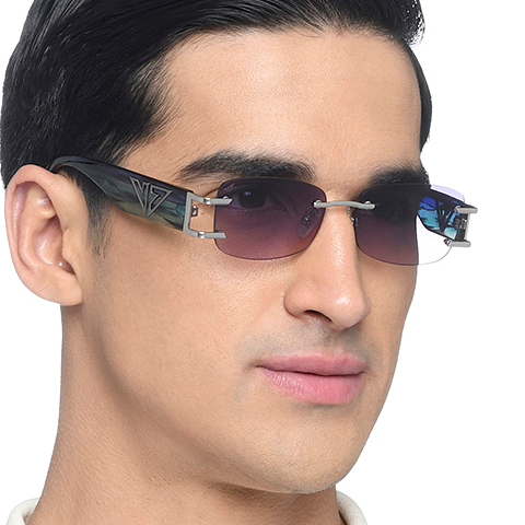 Vincent Chase Online Silver Rimless Rectangle left side Vincent Chase Online Silver Rimless Rectangle left side