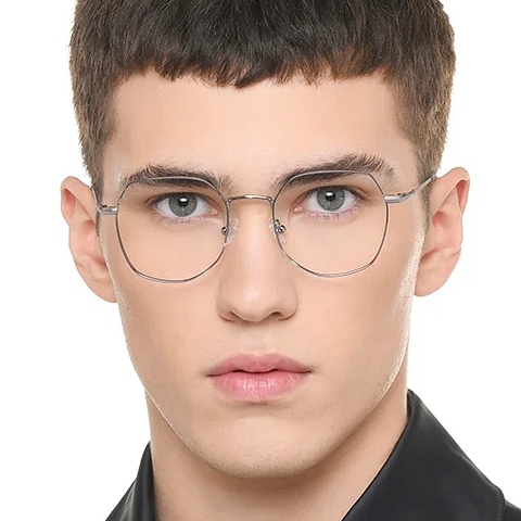 Vincent Chase Online Silver Full Rim Geometric left side