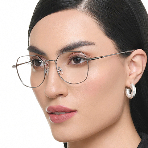 Vincent Chase Online Silver Full Rim Geometric right side