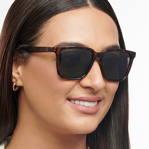 Vincent Chase Polarized Tortoise Full Rim Square right side