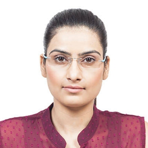 Lenskart Air Online Silver Rimless Rectangle right side Lenskart Air Online Silver Rimless Rectangle right side
