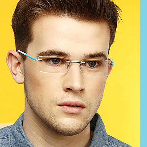 Lenskart Air Online Silver Rimless Rectangle right side Lenskart Air Online Silver Rimless Rectangle right side