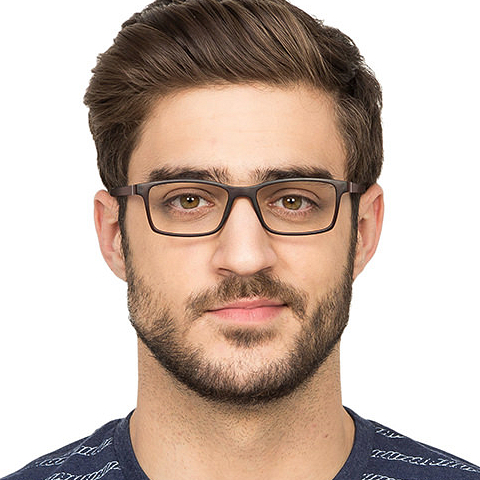 Lenskart Air Online Brown Transparent Full Rim Rectangle left side Lenskart Air Online Brown Transparent Full Rim Rectangle left side