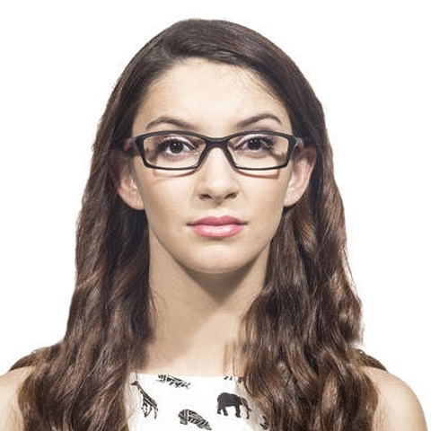 Lenskart Air Online Red Full Rim Rectangle left side Lenskart Air Online Red Full Rim Rectangle left side