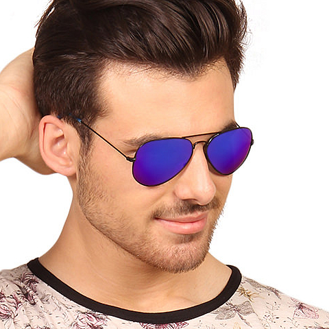 Vincent Chase Online Black Full Rim Aviator left side