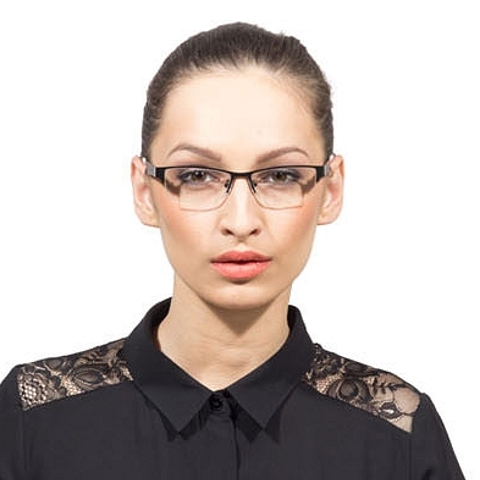 Lenskart Air Online Black Half Rim Rectangle left side Lenskart Air Online Black Half Rim Rectangle left side