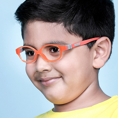 Hooper Online Orange Transparent Full Rim Round left side