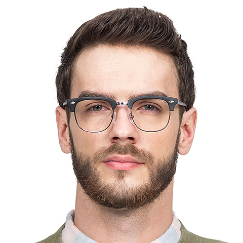 Vincent Chase Online Dark Gunmetal Full Rim Square left side Vincent Chase Online Dark Gunmetal Full Rim Square left side