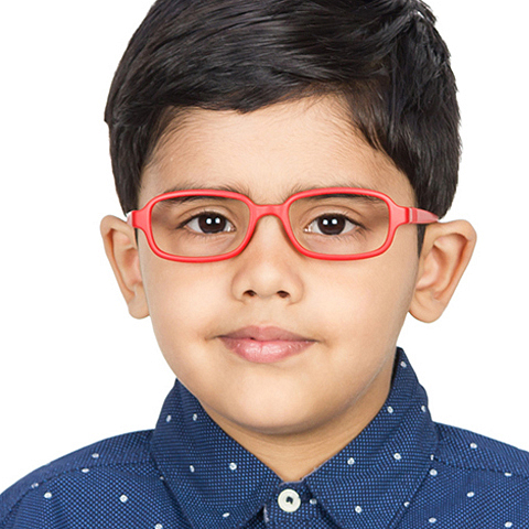 Hooper Online Red Full Rim Rectangle left side Hooper Online Red Full Rim Rectangle left side