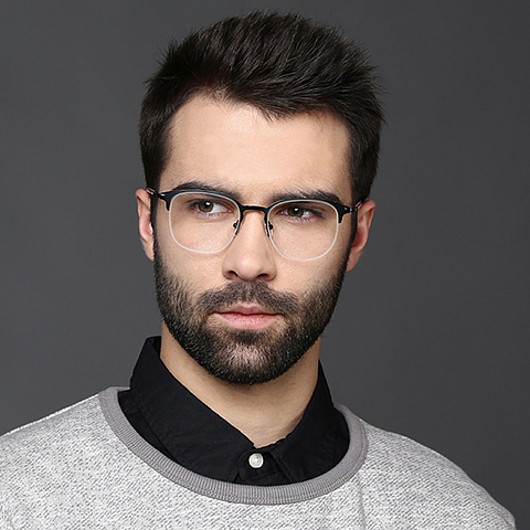 Vincent Chase Online Black Half Rim Square right side