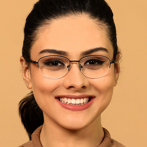 Lenskart Air Online Demi Half Rim Round left side Lenskart Air Online Demi Half Rim Round left side