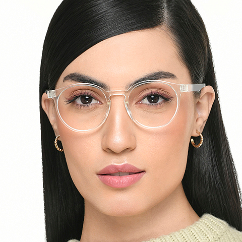 Vincent Chase Online Crystal Transparent Full Rim Round left side