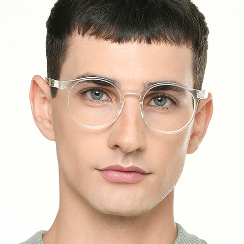 Vincent Chase Online Crystal Transparent Full Rim Round left side