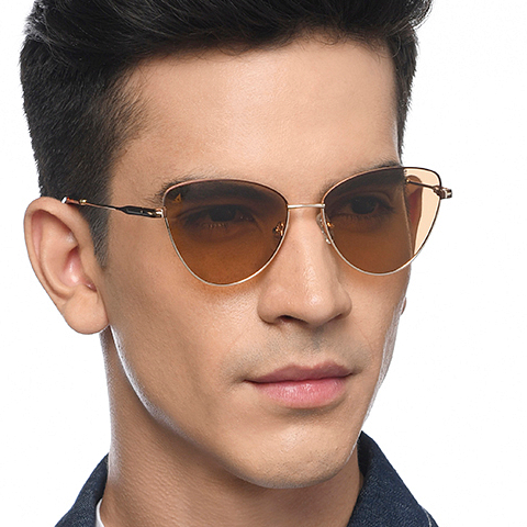 Vincent Chase Polarized Gold Full Rim Cat Eye right side