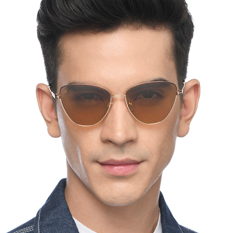 Vincent Chase Polarized Gold Full Rim Cat Eye left side